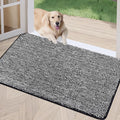 REFETONE Indoor Doormat, Front Door Mat 32"x40" Absorbent Rubber Backing Non Slip Back Door Mats, Washable Low-Profile Inside Floor Mat Door Rugs for Entryway, Resist Dirt Mud Mat for Dogs, Black