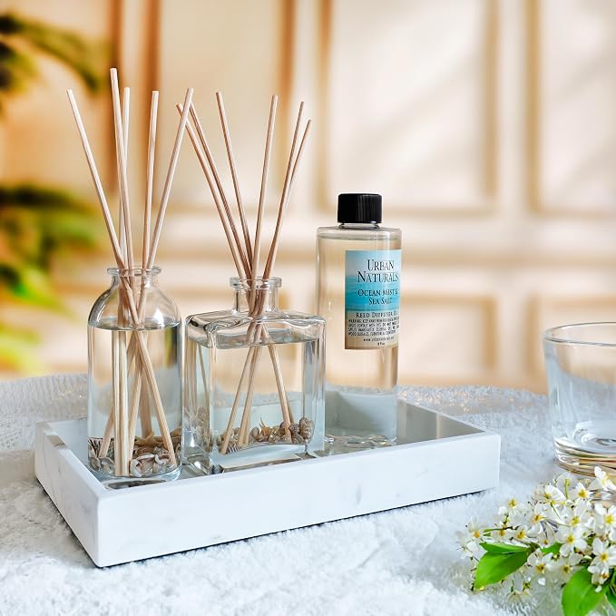 Reed Diffuser Set, Christmas Night - Bathroom Shelf Décor | Cinnamon spice, Almond, Clove, Cedarwood, Fresh Balsam and Fir needle, Made in the USA