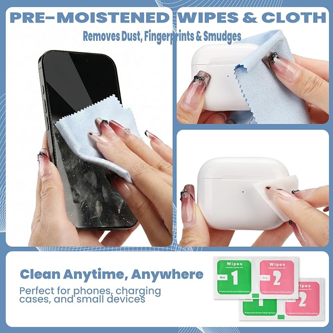 Upgraded for Airpod Cleaner Kit (81 PCS), Multi-Tool with Cleaning Pen, Putty & Swabs, Removes Earwax & Dust, Compatible with AirPods Pro 1/2/3, Earbud, Headphones, Phone & Charging Port