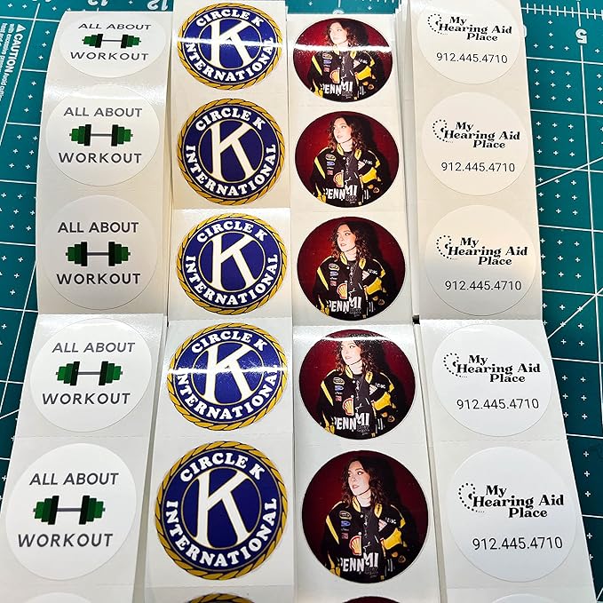 150 Custom Circle/Square BOPP Roll Labels- Personalized Stickers for Business Logo, Party, Wedding Favor, Baby Shower-Any Design Text + Image, Matte/Gloss Finish (4 * 2 Inch)