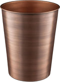 Monarch Abode Metal Bathroom Trash Can – Waste Basket for Bedroom, Office Desk, & Dorm, Handcrafted, Durable Decorative Antique Copper Small Trash Can Bathroom Garbage Bin Wastebasket