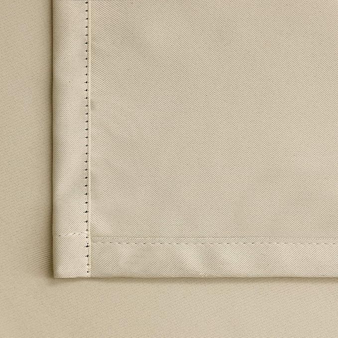 BGment Beige Room Darkening Curtains 72 Inches Long - Rod Pocket Thermal Insulated Blackout Window Drapes for Living Room Bedroom, 42 x 72 Inch, 2 Panels
