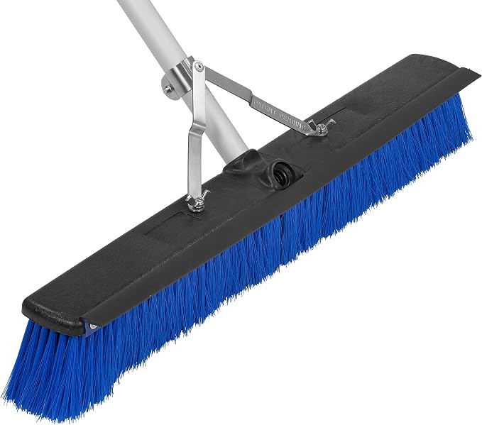 SPARTA Sweep Complete Floor Sweep with Squeegee for Catering, Buffets, Restaurants, Stainless Steel, 24 Inches, Blue - (Pack of 6)