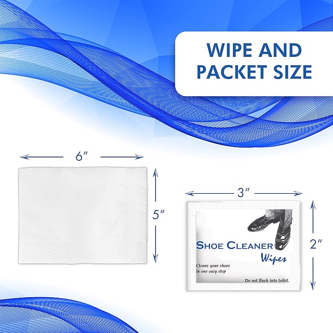 Diamond Wipes Pre-Moistened Shoe Shine Wipes, 1000 Count | Streak-Free Leather Shoe Cleaner Wipes, Individually Wrapped, Easy To Carry, Travel-Friendly Pack