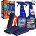 Grill Care Kit - BBQ Grid and Grill Grate Cleanser, Exterior Cleaner, and Scrubber by Citrusafe (16 oz Each)