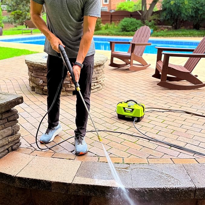 Hiclean Electric Pressure Washer 2100 PSI | Portable Power Washer, Car Detailing, Patios, Fences & Outdoor Cleaning, Compact Design, Foam Cannon, Turbo & Fan Nozzles