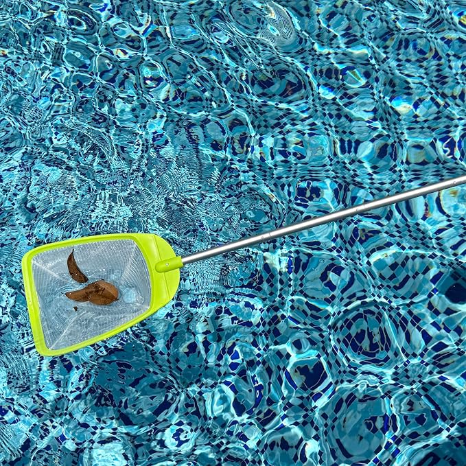 Sepetrel Pool Skimmer Net-Total Length 59 inches, Leaf Rake Nets with Aluminum Pole for Fast Cleaning Swimming Pools,Ponds, Hot Tub, and Spas, Pool Cleaner Supplies and Accessories