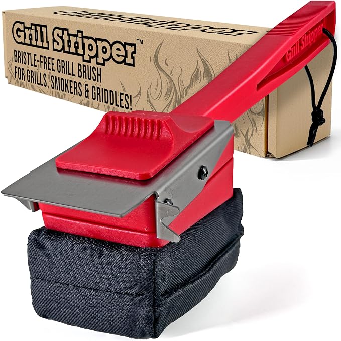 Grill Stripper Bristle Free BBQ Grill Brush for Outdoor Grill Cleaner Tool | Grill Scrubber with Flame-Resistant Steam Sponge & Grill Scraper, Safe Wireless Grill Cleaning Brush - Must-Have Grill Tool