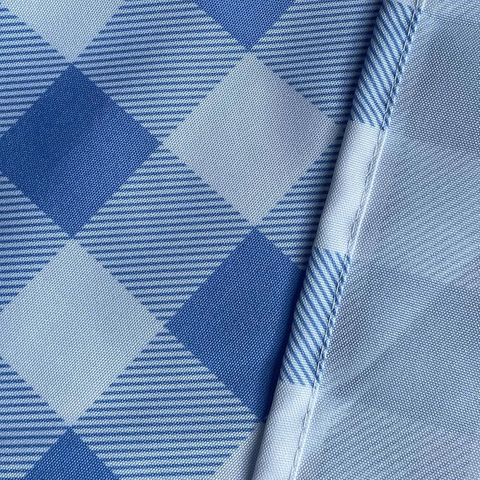 Waterproof Plaid Tablecloth Fabric - Square 58x58 Inch Classic Gingham Checker Table Cloth for Indoor/Outdoor Use - Buffalo Table Cover for Picnics, BBQs, and Parties