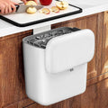 Hanging Trash Can with Lid, Kitchen Compost Bin, Waterproof Odor-Blocking Countertop Trash Can for Cabinet Door, Under Sink, Bathroom, RV and Office