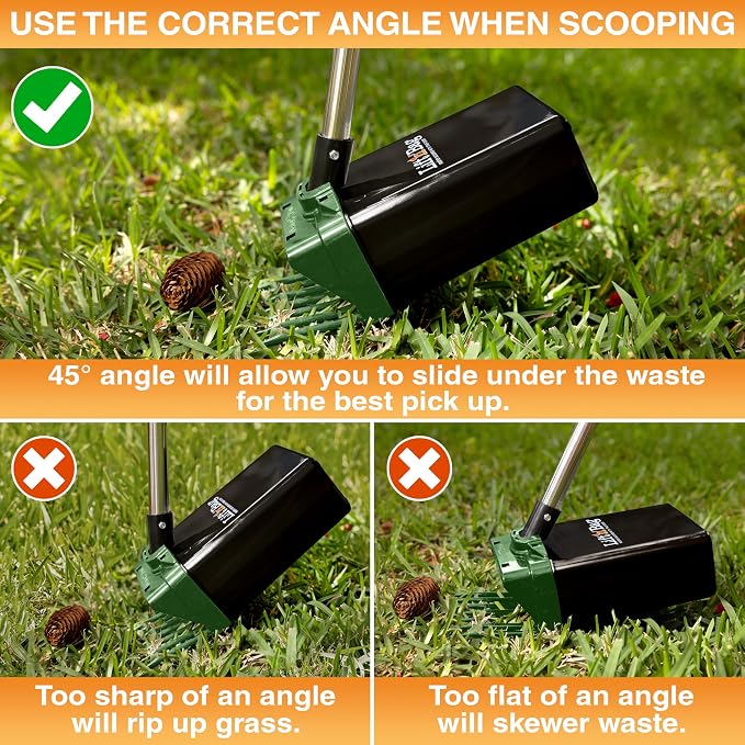 Neater Pet Brands Lift N’ Bag 2.0 Dog Pooper Scooper with Bag Attachment & 31" Pole for Small to Large Dogs, New Longer Pole, 60 Refill Bags, Heavy Duty Dog Poop Scooper for Yard, One-Hand Use