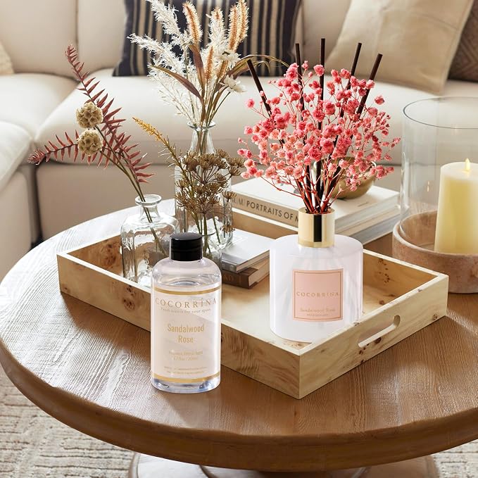Refill - Sandalwood Rose 6.7 Fl.oz Reed Diffuser Refill with 8 Sticks