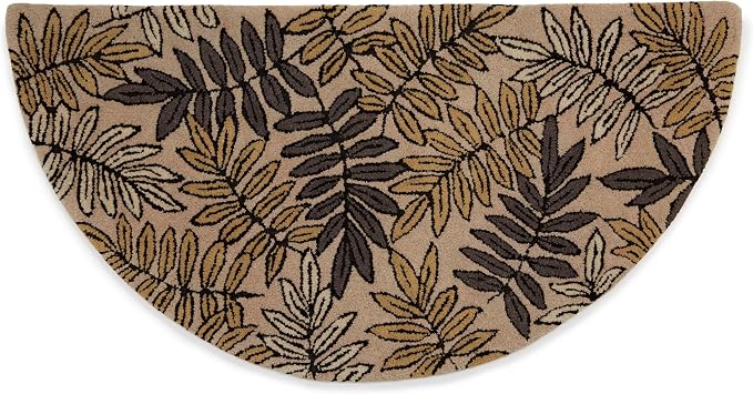 UniFlame - Beige with Brown Hand Tufted 100% Wool Hearth Rug - 44"L x 22"W | Protects Floor from Heat, Embers, and Sparks