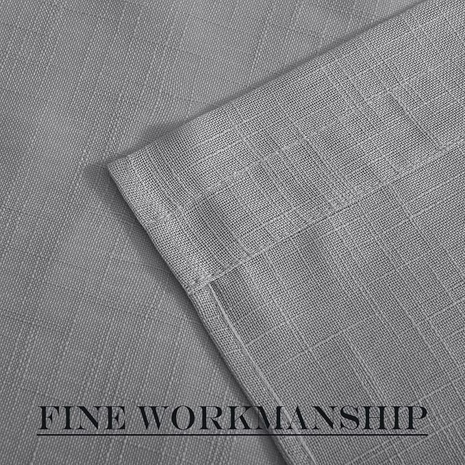 NICETOWN Flax Linen Sheer Door Curtains Privacy French Curtain Light Filgtering Tricia Window Curtain for Patio Sidelight Glass Door, 36 x 72 inches, 1 Panel, Dark Grey