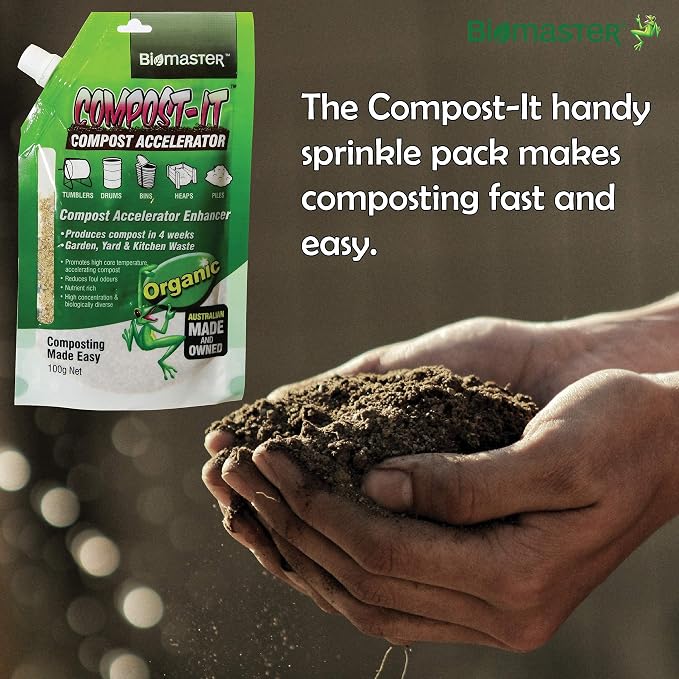 Compost-It Compost Accelerator/Starter 100g Spout Pack for All Composting Systems, (100% Natural Concentrate)