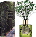 Reed Diffuser - Redwood National Park 6.7 Fl.oz Reed Diffuser Set with 8 Sticks & Preserved Baby's Breath, Reed Diffuser for Home Bathroom Shelf Decor