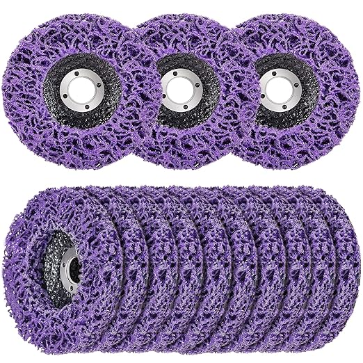 10 Pack Strip Discs Rust Remover Wheel Stripping Wheel for Angle Grinder Paint Strip Wheel Quick Abrasive Discs Rust, Oxidation, Paint Remover (4'' x 5/8'')