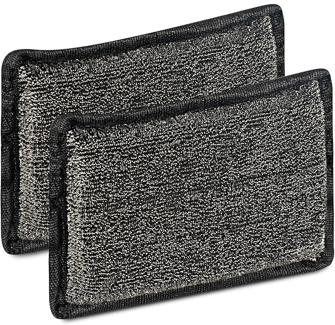 XUDAKAIXIN BBQ Replaceable Scraper Cleaning Head, Durable for Cast Iron or Stainless-Steel Grates, Barbecue Cleaner (2-Piece Set)