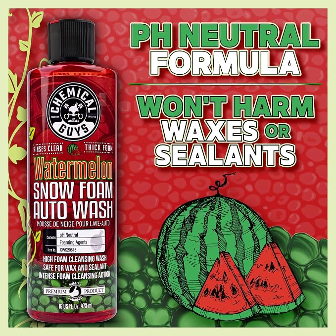 Chemical Guys, Watermelon Snow Foam Car Wash Soap for Foam Cannons, 64 oz