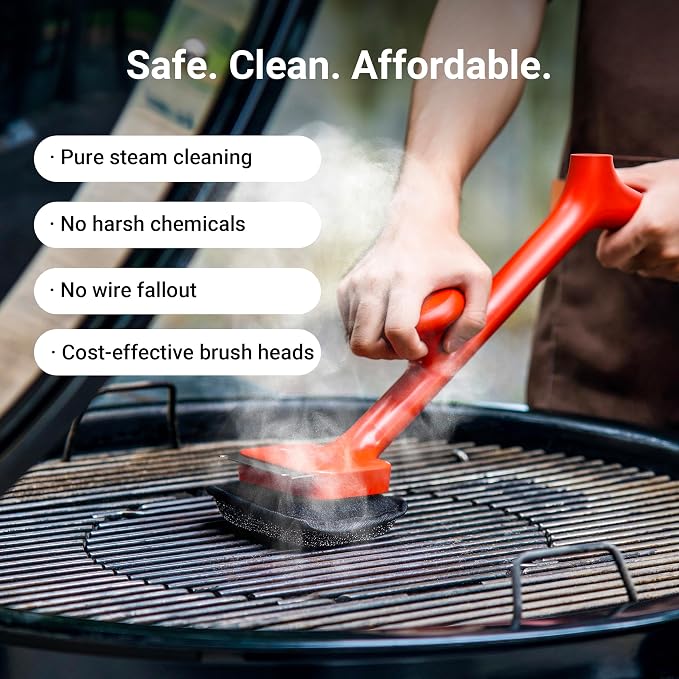 ThermoMaven BQ03 Grill Brush Replaceable Cleaning Head, Safe Bristle-Free BBQ Cleaning Tool, Barbecue Grill Cleaner, 6 Pcs Refill, Only for BQ03