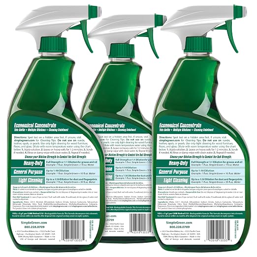 Simple Green AllPurpose Cleaner, 32 Fl Oz (Pack of 3), Original