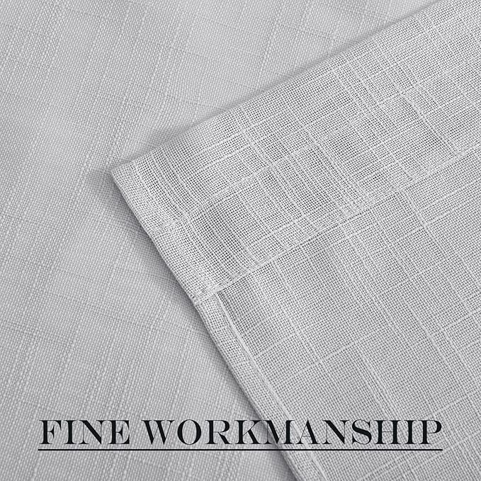 NICETOWN Light Grey Sidelight Curtains for Front Door, Privacy Semi Sheer Window Curtains, Rod Pocket Light Filtering French Door Shades with Tieback for Bedroom, (1 Panel, 26W x 72L)