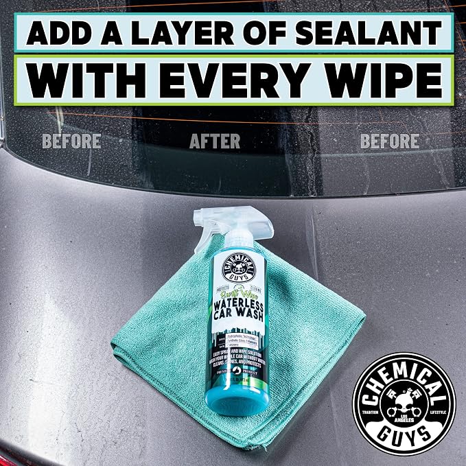 Chemical Guys, Swift Wipe Waterless Car Wash Spray, High Lubrication, 16 oz | Spray and wipe to clean and shine paint, glass and wheels with no water, a slick gloss for quick washes anywhere