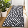 OLANLY Runner Indoor Door Mat, 70x23 Inch, Dirt Resistant and Absorbent, Non-Slip Rubber Backing Floor Mats, Easy Clean Low-Profile Doormat for Entryway, Front Door, and Inside Entrance, Black