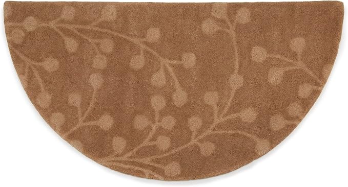 UniFlame - Beige Branch Hand Tufted 100% Wool Hearth Rug - 44" L x 22" W | Protects Floor from Heat, Embers, and Sparks