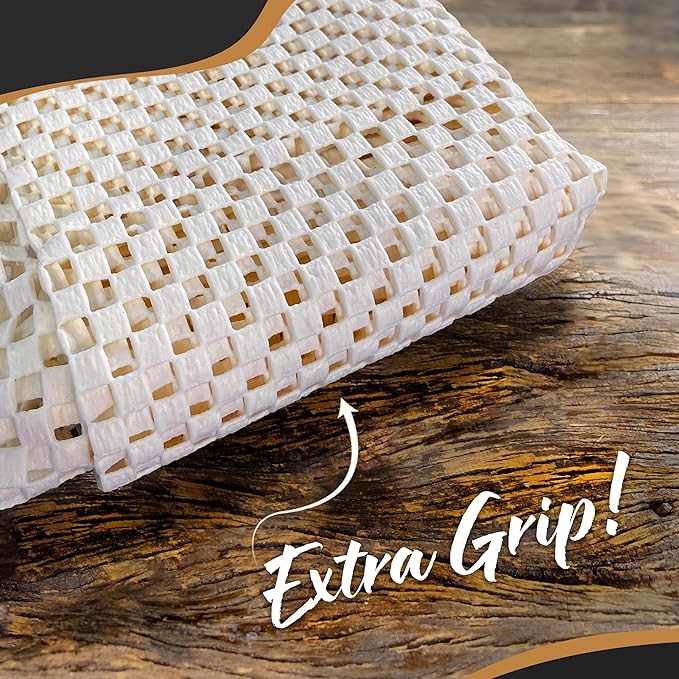 Nevlers 9'x12' White Rug Gripper for Hardwood Floors & Other Surfaces | PVC Carpet Pad | Open Weave Rug Pad Non Slip Design | Customizable Non Slip Rug Pads | Anti Skid Rug Gripper & Carpet Gripper