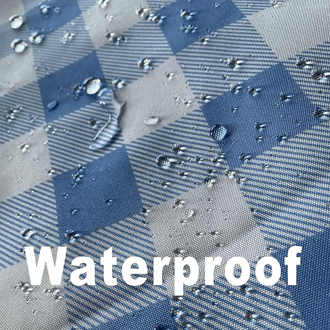 Classic Gingham Tablecloth Fabric - Oblong 58x120 Water Resistant Chequered Pattern Table Cloth for Indoor/Outdoor Use - Tabletop Cover for Birthday, Picnics, Gardens, and Parties