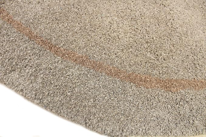 COTTON CRAFT Pure Wool Fireplace Rug - 22x44 inch Natural Tan Hearth Rug | Fire Resistant Hand Tufted Accent Carpet - Half Moon Shaped - Entryway Anti Fatigue Rug