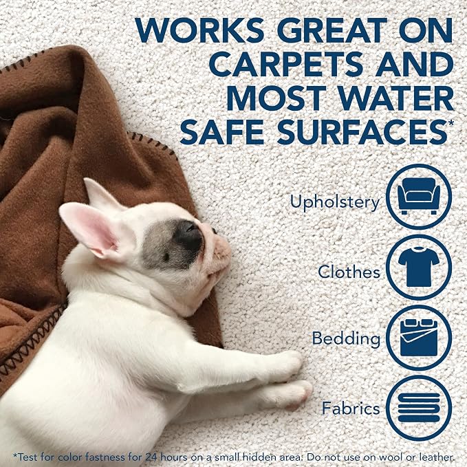 Simple Solution Stain & Odor Eliminator for Pets, Carpet Deodorizer, Enzyme Pet Odor Eliminator for Home, Stain Remover for Cat & Dog Pee, Urine Destroyer, Carpet Cleaner Spray, Spring Breeze, 32 oz