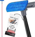 Tyroler Window Squeegee with Extension Pole 12"-110" | 100% Silicone Head | | 7-Part Windows Washing Kit with Extension Pole | Professional Windows Squeegee for Home & High Glass | Window Cleaner Tool