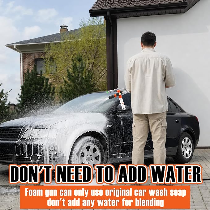 Ridge Washer Mini Foam Cannon Gun with Dual Connector, 100 ML | No Dilution Required, 1/4" Quick Connect, 4000 PSI