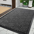 Yimobra Outdoor Mats for Front Door 29.5x17, All-Weather Waterproof Non-Slip Outdoor Door Mat Outside Eentrance, Garage/Patio Entryway Indoor Doormat, Easy Clean, Mix Grey