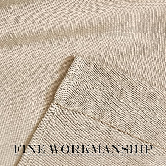 NICETOWN Door Curtains for Window 72 inch Length, Linen Blend Privacy French Shade Thermal Insulate Window Covering for Patio Glass Front Door, 52 x 72 inch, Angora, 1 Panel