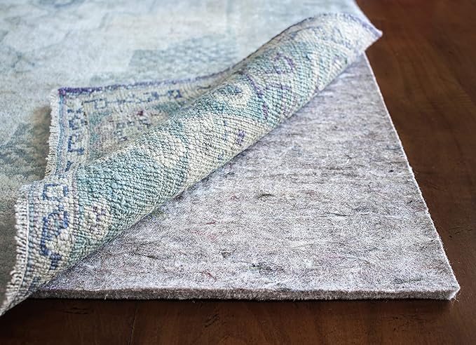 RUGPADUSA - Dual Surface - 6'10" x 9'10" - 3/8" Thick - Felt + Rubber - Enhanced Non-Slip Rug Pad - Adds Comfort and Protection - for Hard Surface Floors