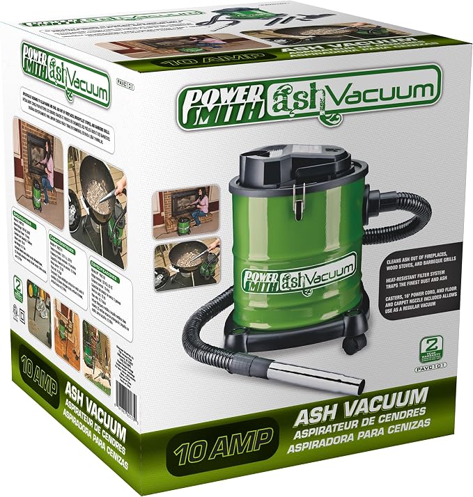PowerSmith PAVC101 10 Amp Ash Vacuum,Green / Black
