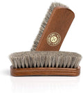 Premium Shoe Brush - Horsehair Shoe Brush - Concaved Handle for Premium Grip, Brown