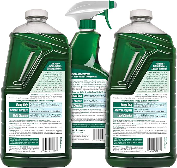 Simple Green All-Purpose Cleaner Spray and Refill, Green, 3 Piece Set, Original, 1 Count (Pack of 2)