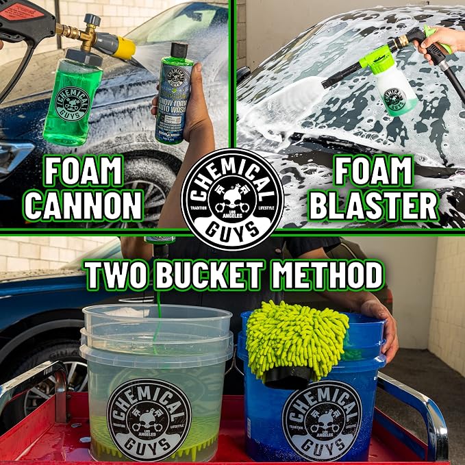 Chemical Guys, Honeydew Snow Foam Car Wash Soap for Foam Cannons, 1 Gallon | High-foaming pH-balanced suds for cannons, guns or buckets, gentle on wax and coatings, fresh honeydew scent
