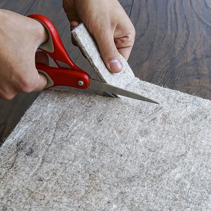 RUGPADUSA - Dual Surface - 8'x11' - 1/8" Thick - Felt + Rubber - Non-Slip Backing Rug Pad - Adds Low-Profile Comfort and Protection