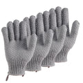Bath Exfoliating Gloves - 2 Pairs of Lengthened and Large Scrubbing Gloves for Shower, Spa, and Massage - Perfect for Exfoliating Body, Face, Hands, and Feet(2 paris gary)