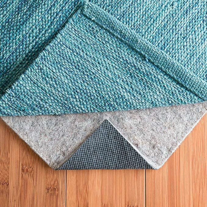 RUGPADUSA - Dual Surface - 5'x7' - 1/8" Thick - Felt + Rubber - Non-Slip Backing Rug Pad - Adds Low-Profile Comfort and Protection