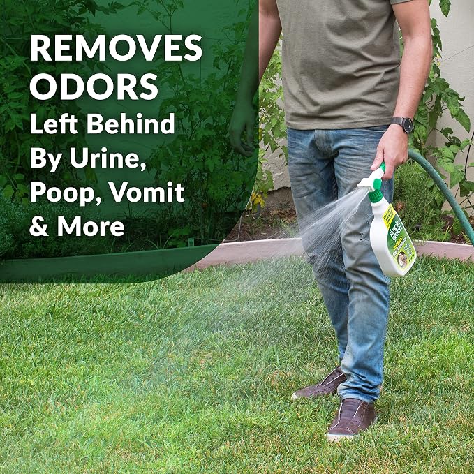 Simple Green Outdoor Odor Eliminator for Pets, Dogs, 1 gallon Refill - Ideal for Artificial Lawns & Patio, Milky White (Pack of 2)