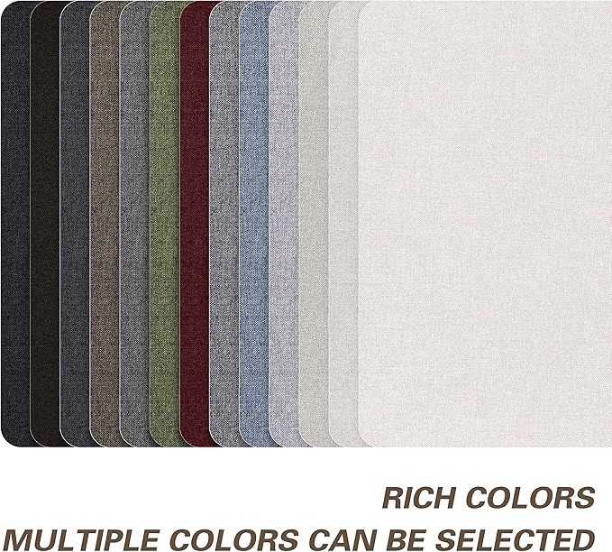 KING MOUNTAIN Fine Linen Repair Patches, Self-Adhesive Linen Fabric Patches, 8X11 inch Extra Size, Multi Color, Can be Used for Linen Sofa Repair and Linen Clothes Repair(Charcoal Black,8" x 11")