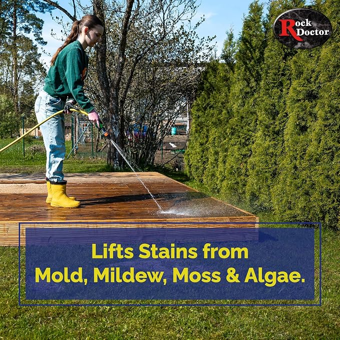 Rock Doctor Outdoor Pressure Washer Cleaner, Natural Cleaning Solution Removes Stains and Discoloration, Brightens Granite, Stone, Pavers, Fire Pits, and Concrete, Power Washer Cleaner Solution